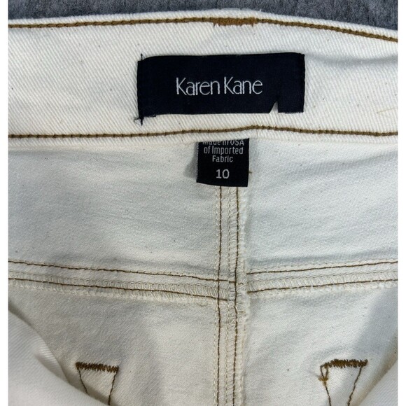 Karen Kane Super Bloom Cropped Women's Jeans Natural Almond Size 10 - Picture 6 of 10
